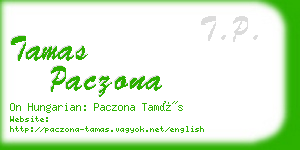 tamas paczona business card